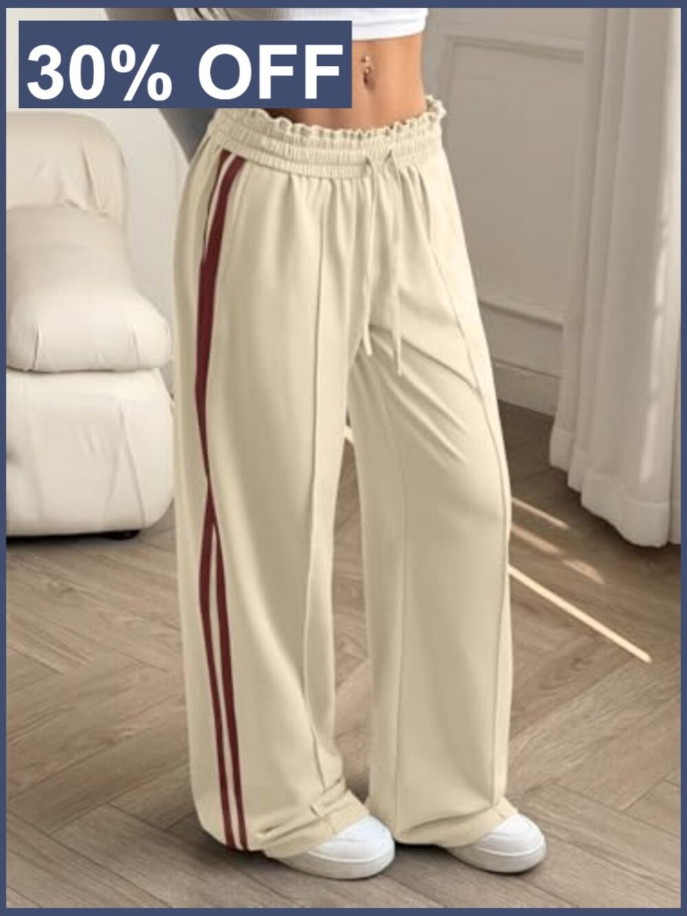 Straight Leg Sweatpants Baggy Lounge Joggers with Pockets - Picture 2 of 7